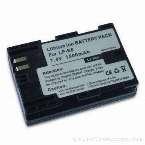 3.7V Voltage, 1,500mAh Digital Camera Battery for Can LP-E6